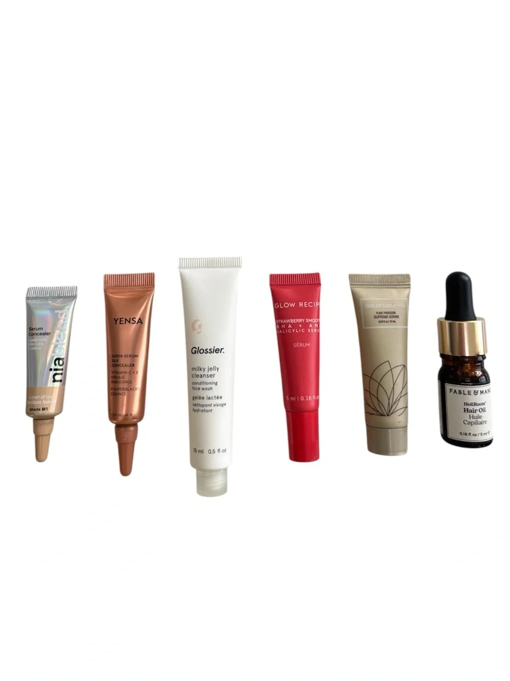 Luxury Beauty Bundle Glossier Glow Recipe Fable & Mane New Sephora Travel Set